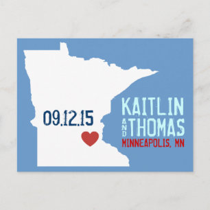 Spara datum - Anpassade - Minnesota Meddelande Vykort