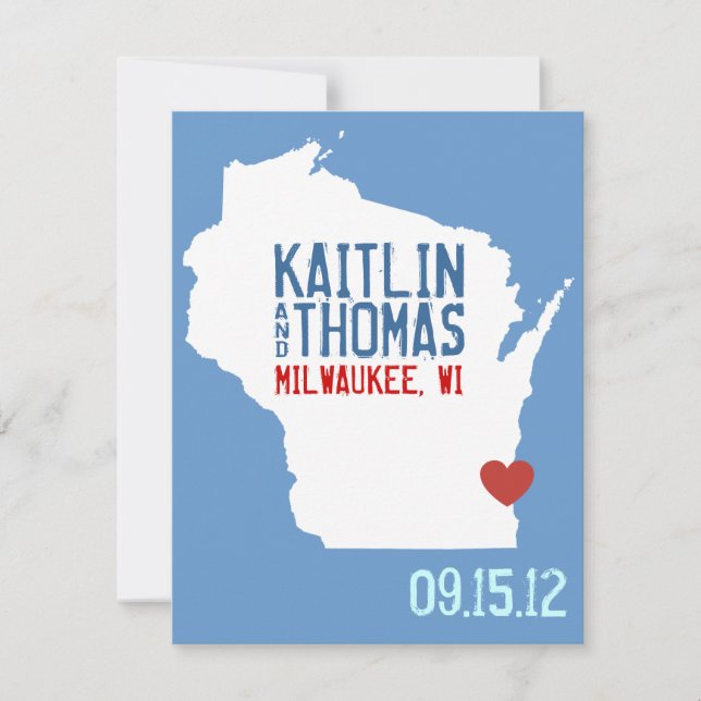 Spara datum - Anpassade - Wisconsin Datumet (Framsida)