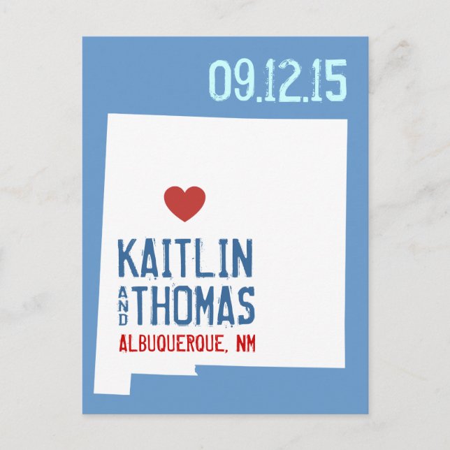 Spara datum - Anpassningsbar - New Mexico Meddelande Vykort (Framsida)