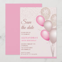 Spara datum Ballonger Rosé Rosa 30-årsdag