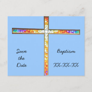 Spara datum - baptism (pojke) - inbjudan