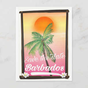 Spara datum - Barbados vintage vykort