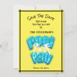 Spara datum Bassäng Party Roligt Birthday-Gulten Spara Datumet