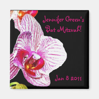 Spara datum Bat mitzvah Orchid Magnet