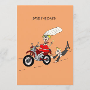 SPARA DATUM-BIKERNAS WEDING-INVITKORT DATUMET