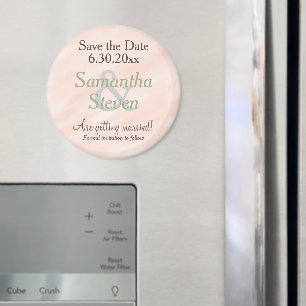 Spara datum Blush Sage Grön Akvarell Magnet