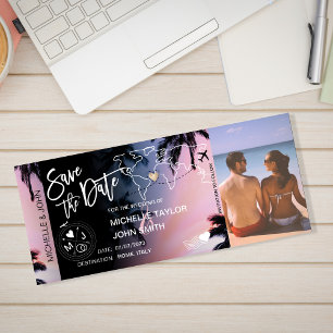 Spara datum Boarding Pass Palm Beach Inbjudan