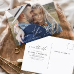 Spara datum Boho-minimalistfotomodern Vykort<br><div class="desc">Hämta kärnan i din kärlek-artikel med vårt Spara det datumbaserade Boho-minimalistiska fotomoderna vykortet. Detta vykort är en kombination av minimalism och karm för contemporary, och skapar det perfekten för att tillkännage ert kommande bröllop. Med ditt omhuldade foto av förlovningen blir det här vykortet ett påtagligt minne som dina kära kan...</div>