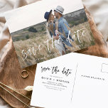 Spara datum Boho-minimalistfotomodern Vykort<br><div class="desc">Hämta kärnan i din kärlek-artikel med vårt Spara det datumbaserade Boho-minimalistiska fotomoderna vykortet. Detta vykort är en kombination av minimalism och karm för contemporary, och skapar det perfekten för att tillkännage ert kommande bröllop. Med ditt omhuldade foto av förlovningen blir det här vykortet ett påtagligt minne som dina kära kan...</div>