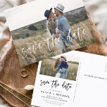 Spara datum Boho-minimalistfotomodern Vykort<br><div class="desc">Hämta kärnan i din kärlek-artikel med vårt Spara det datumbaserade Boho-minimalistiska fotomoderna vykortet. Detta vykort är en kombination av minimalism och karm för contemporary, och skapar det perfekten för att tillkännage ert kommande bröllop. Med ditt omhuldade foto av förlovningen blir det här vykortet ett påtagligt minne som dina kära kan...</div>
