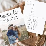 Spara datum Boho-minimalistfotomodern Vykort<br><div class="desc">Hämta kärnan i din kärlek-artikel med vårt Spara det datumbaserade Boho-minimalistiska fotomoderna vykortet. Detta vykort är en kombination av minimalism och karm för contemporary, och skapar det perfekten för att tillkännage ert kommande bröllop. Med ditt omhuldade foto av förlovningen blir det här vykortet ett påtagligt minne som dina kära kan...</div>