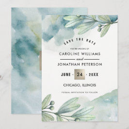 Spara datum. Botaniskt bröllopsutskick Datumet