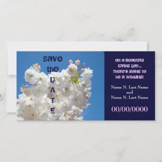 Spara datum Bröllopsdatum Vårblomningar Datumet