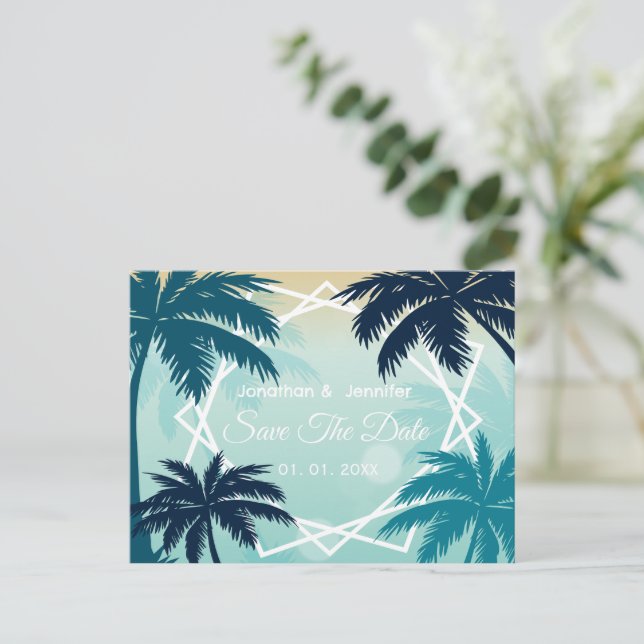 Spara datum bröllopskort  meddelande vykort (Stående Fram)