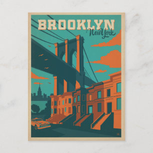 Spara datum Brooklyn, NY Meddelande Vykort