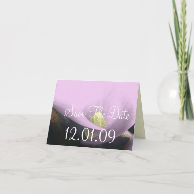 Spara datum Cala Lily - Lila Inbjudan (Framsida)