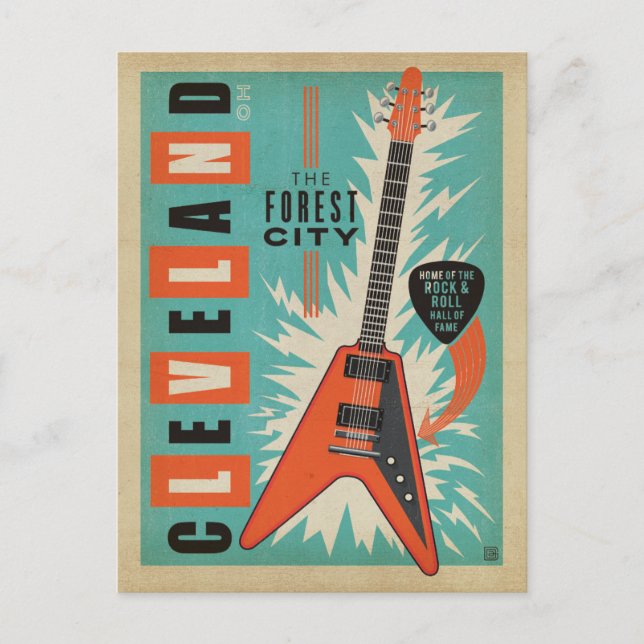 Spara datum | Cleveland, OH Meddelande Vykort (Framsida)