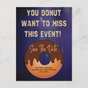 Spara datum då händelsen Donut Neon i Bröllop Vykort