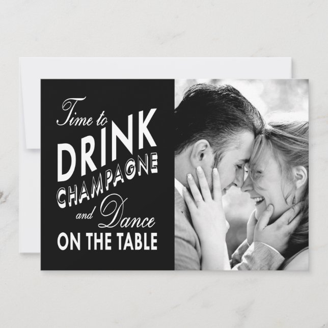 Spara datum - dags att dricka champagne datumet (Framsida)