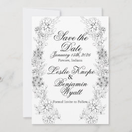 Spara datum Dahlia Krans Spara Datumet