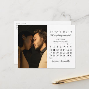 Spara datum December 2023 Kalender Modern Månad Vykort