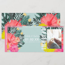 Spara datum Destination Biljett Hibiskus Blommig