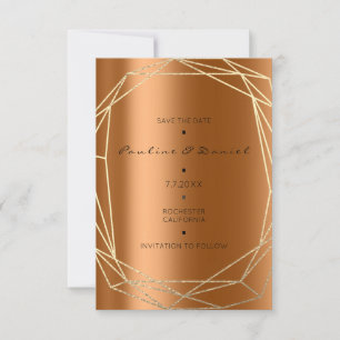 Spara datum Diamant Guld Korall Svart Monogram Datumet