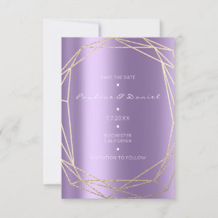 Spara datum Diamant Guld Lila Svart Monogram Datumet