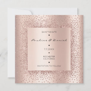 Spara datum diamant rosa guld kristaller monogram datumet