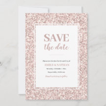 Spara datum Dusty Pink Inbjudan