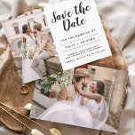 Spara datum-Eleganten - minimalistiskt enkelt foto Spara Datumet<br><div class="desc">Minimalistiskt foto med modern och Elegant sparar Bröllop-vykortet. Datuminbjudan innehåller en modern handskriven skripttypografi med en chic och enkel design som du kan lägga till ditt anpassade förlovning-fotografi bild till.</div>