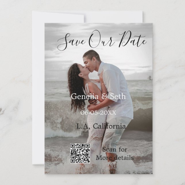 Spara datum enkel minimal QR-skanningskod detaljer Datumet (Framsida)