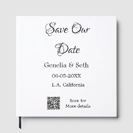 Spara datum enkel minimal QR-skanningskod detaljer Gästböcker