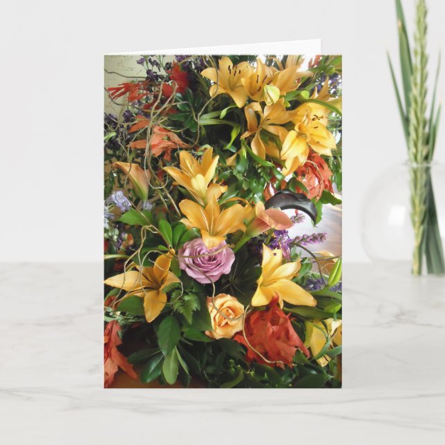 Spara-datum/fall-bröllop Bouquet Meddelande (Framsida)