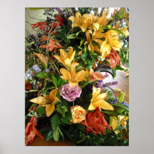 Spara-datum/fall-bröllop Bouquet Poster