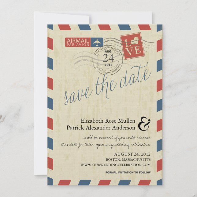 Spara datum för antikisk flygpost spara datumet (Framsida)