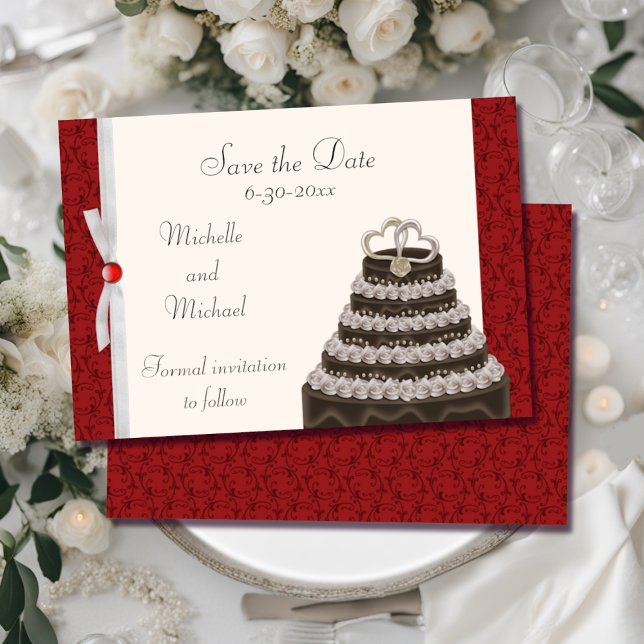 Spara datum för Antique Red Florentine Datumet (Skapare uppladdad)