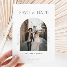 Spara datum för Arch Modern Minimalist Bröllop-fot