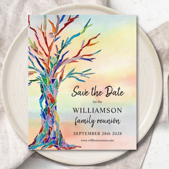 Spara datum för återförening av budgetfamilj flygblad (Skapare uppladdad)