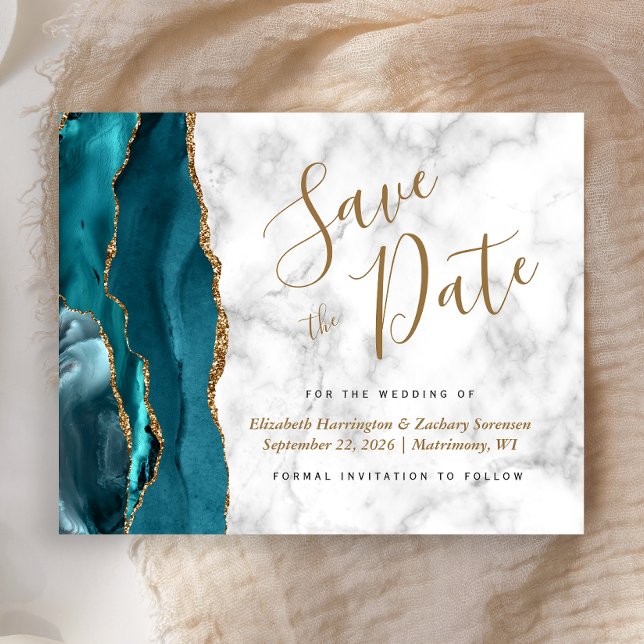 Spara datum för att spara bokat blått Guld-agatmar (Skapare uppladdad)