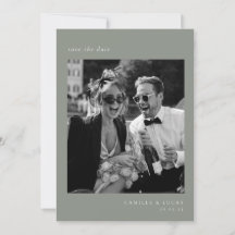 Spara datum för att spara Grönt med minimal Elegan