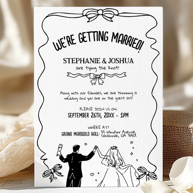 Spara datum för att spela upp ett par bildtexter inbjudningar (Skapare uppladdad)