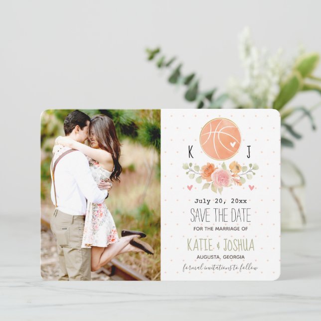 Spara datum för basket för blommigt spara datumet (Stående Fram)