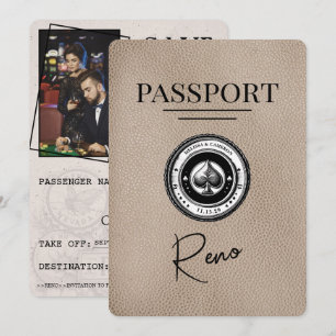 Spara datum för Beige Reno Passport Datumet