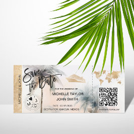 Spara datum för boardingkortet Karta, QR-kod Inv. Inbjudningar