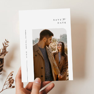 Spara datum för Boho Photo Minimalist Inbjudningar