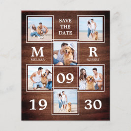 Spara datum för Bröllop-fotokollage för budgeterat