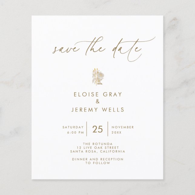 Spara datum för budget | Bella Flyer (Framsidan)