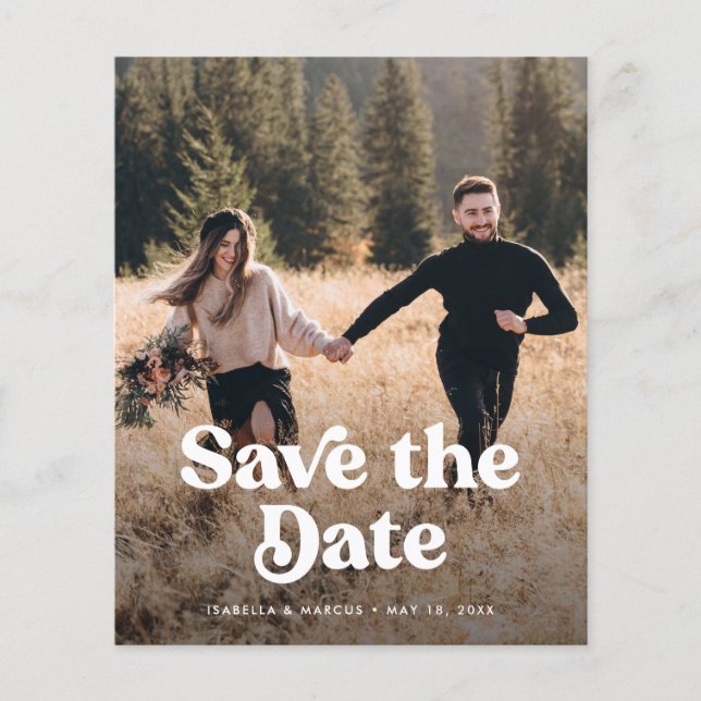 Spara datum för budgetåterställningsfoto flygblad (Framsidan)