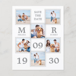 Spara datum för budgetens moderna fotokollage i Br